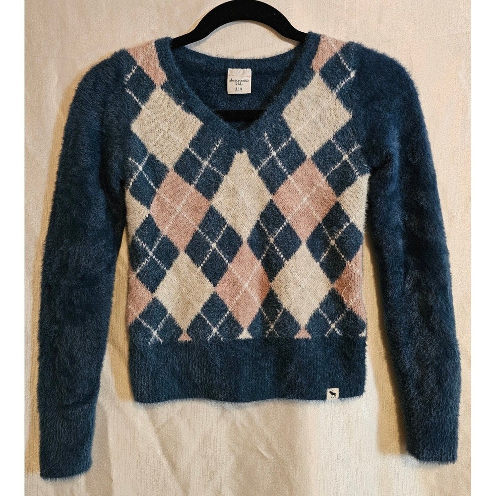 Abercrombie Kids 9/10 Classic Preppy Pullover Acrgyle Sweater